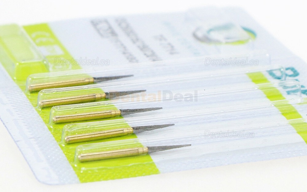 10Pcs Wave Dental Taper Fissure TF 7714 Burs Trimming & Finishing Carbide 12 Blade Burs